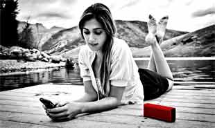 Girl and product