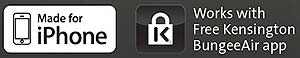 Made for iPhone and Works with Free Kensington BungeeAir App