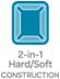 2-in-1 Hard/Soft Construciton