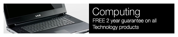Computing, FREE 2 year guarantee on all Technology products
