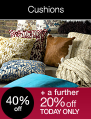 View Cushions, 40% off + a further 20% off today only