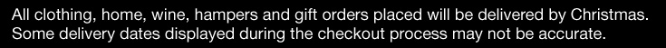 Some delivery dates displayed during the checkout process may not be accurate. 