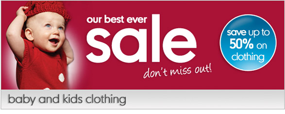 our best ever sale - save up to 50% on clothing