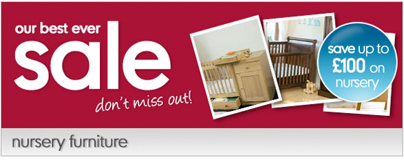 our best ever SALE -save up to &pound;100 on nursery furniture