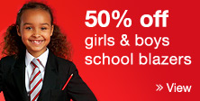 50% off girls and boys school blazers