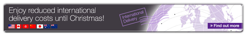 Enjoy reduced international delivery costs until Christmas!