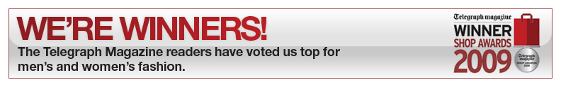 The telegraph magazine readers have voted us top for men's and women's fashion