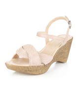 Leather Twisted Front Wedge Sandals £35