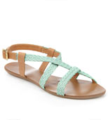 Leather Crossover Plaited Sandals £19.50