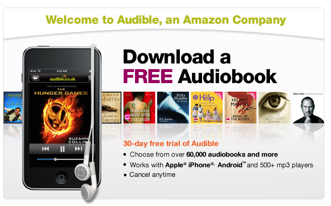 Download an audiobook to your iPod or mobile phone. Listen to digital audiobooks from audible.co.uk.