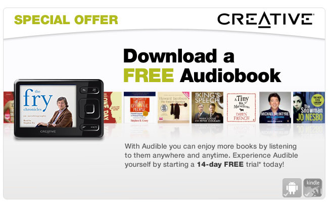 Download a free audiobook courtesy of Creative and Audible.co.uk