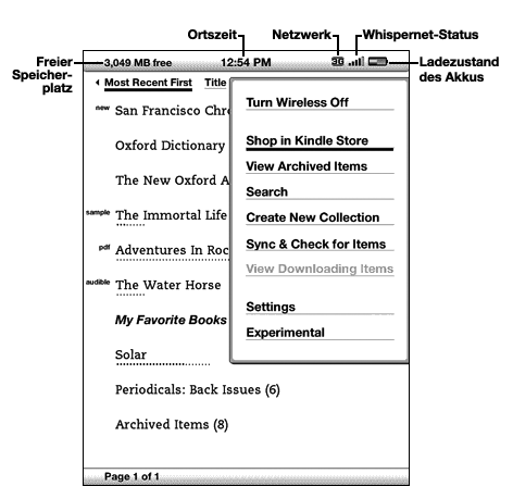 Illustration of the Kindle Home screen.