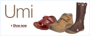 Great range of kids Umi footwear