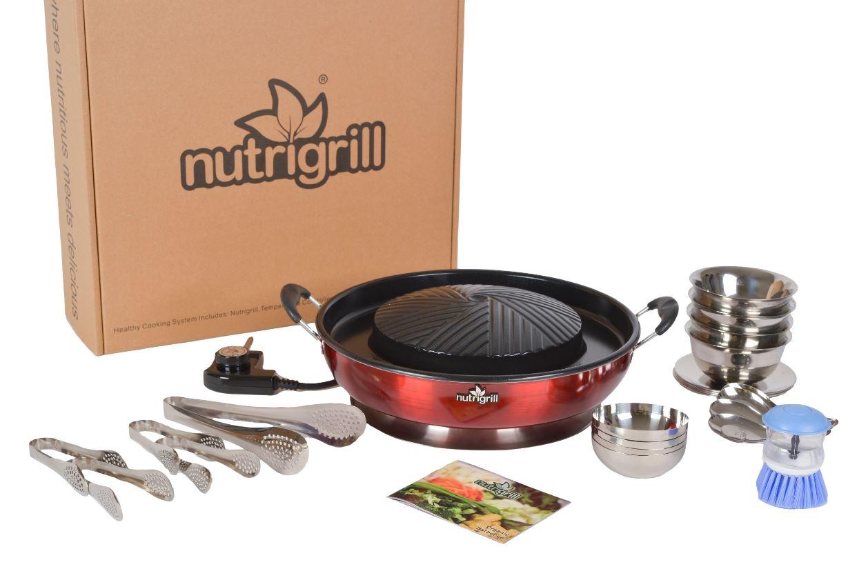 Nutrigrill Thai Style Table Top Electric BBQ Grill Hot Pot, 1200 W
