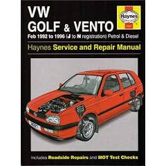 VW Golf and Vento (92-96) Service and Repair Manual (Haynes Service and Repair Manuals)