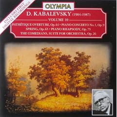 Kabalevsky: Comedians, suite for small orchestra Op26/1-10; Concerto for piano No1