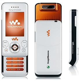 Sony Ericsson W580i Sim Free Mobile Phone - White/Orange