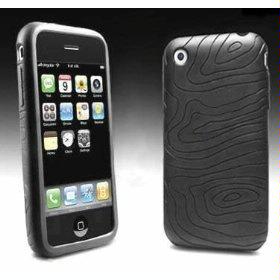 Black rubber case & screen protector Accessories for apple iPhone 3G