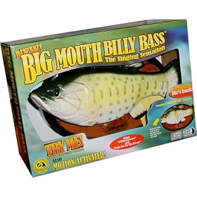 Big Mouth Billy Bass (noun): A mechanical rubber bass that sings and dances on command.