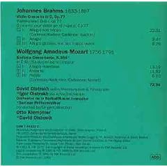 Brahms: Violin Concerto in D Op77; Mozart: Sinfonia concertante in Ef