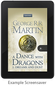 Kindle Fire HDX: example sponsored screensavers