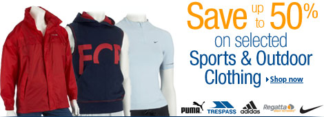 Save 50% on selected Sports & Outdoor Clothing