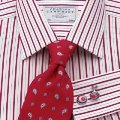 Berkeley Red Stripe Classic Shirt (Double Cuff)