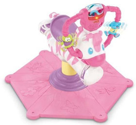 Fisher-Price Bounce & Spin Zebra Pink