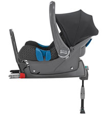 Britax Belted Base with an infant carrier