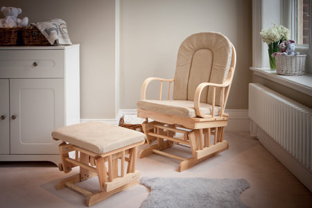 kub Sherwood Glider and Footstool--sustainable, warm and stylish