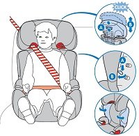  The Maxi-Cosi Rodi XP is height and width-adjustable 
