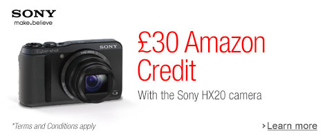 Get �30 to Spend on Amazon when you Buy a Sony Cyber-shot DSC-HX20V Super-Advanced High Zoom Camera