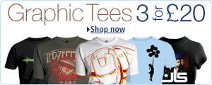 Tee Store: for a wide selection of themed T-shirts and tops including band T-shirts, movies, jokes and fashion shirts.