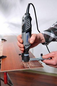 The Dremel 4000 flex shaft in action