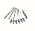 The drill is also supplied with six additional screwdriver bits, six HSS drill bits and a bit adaptor