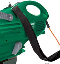 A strong, convenient shoulder strap is included with this versatile garden tool