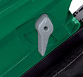 An easy-change vacuum-to-blow control lever is housed on the side of the Draper 45543