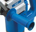 The Draper 73397 SDS+ rotary hammer drill has an adjustable side handle and a depth rod