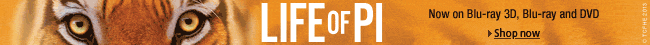 Order Life of Pi on DVD, Blu-ray and Blu-ray 3D