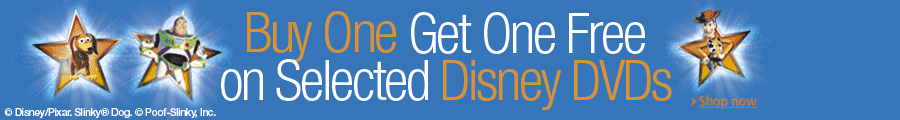 top banner on the Disney Buy One Get One Free page