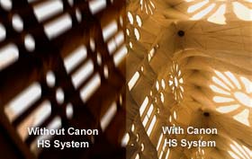 Image with and without the HS System