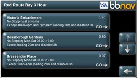 The sat nav tells you were disabled parking is available