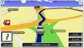 The Pro Nav has all the normal features of an in-car sat nav