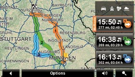 NAVIGON MyRoutes feature