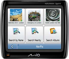 Store images on your sat nav to navigate to later