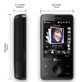 The HTC Smartphone is so small it fits into the palm of your hand