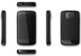 Six side view of HTC Touch HD