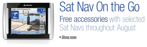 Free accessories with selected Sat Navs throughout August