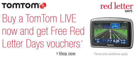 TomTom Free Red Letter Days Offer