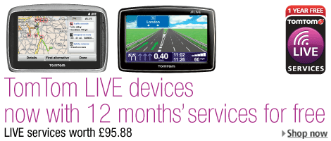 Get One Year Free HD Traffic When You Purchase TomTom GO LIVE or XL LIVE Sat Nav